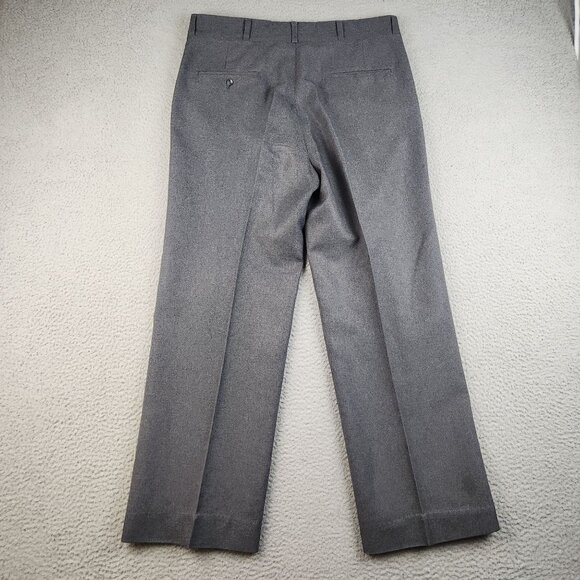Vintage Haggar Tweed Wool Slacks Pants 34x29 Gray Pleated Trousers Men's Casual - Picture 2 of 7